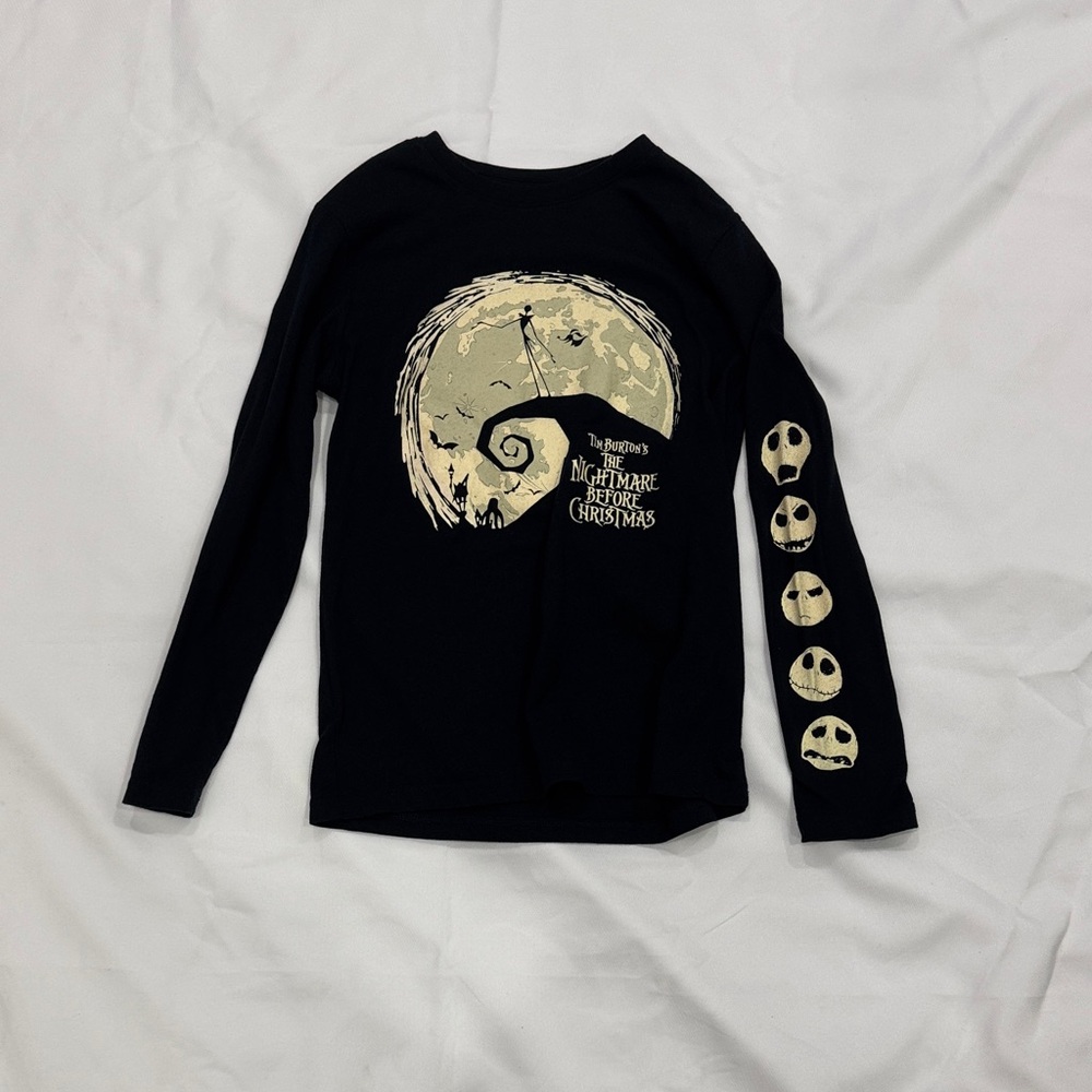Nightmare Before Christmas Kids' Long Sleeve Tee - Black